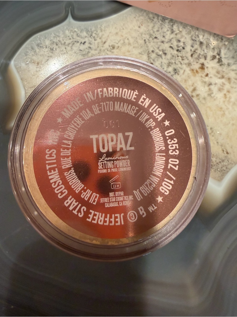Jeffree Star Topaz Loose Setting Powder Bronzer Highlighter Pink/Rose Gold NIB - Picture 3 of 3
